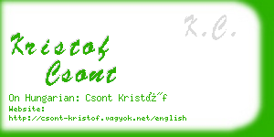 kristof csont business card